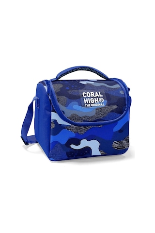 Coral High Erkek Çocuk Termoslu Beslenme Çantası - Mavi Lacivert Kamuflaj, Erkek Çocuk Lacivert