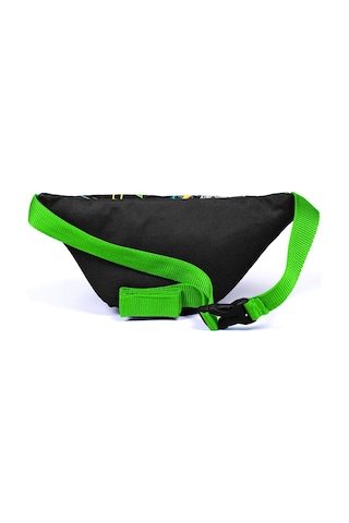 Coral High Siyah Fosforlu Yeşil Gamer Baskılı Erkek Çocuk Bel Çantası Çok Renkli