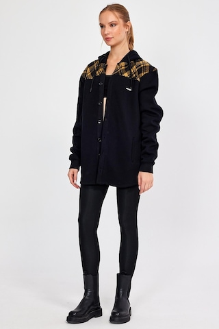 Alexander Gardi Alexandergardı Kapüşonlu Düğmeli Oversize Oduncu Sweatshirt E22-61500 001