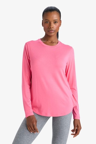 Defacto Standart Fit Bisiklet Yaka Sporcu Uzun Kollu Tişört G3779ax25sppn239 Pembe-pn239