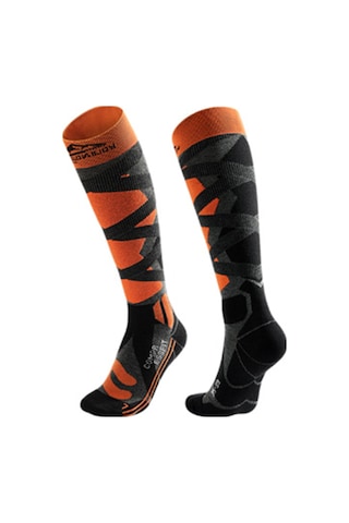 Butu Golovejoy Dwz05 1 Çift Spor Kompresyon Çorapları Kış Sıcak Yüksek Tüp Kayak Baldır Çorapları Sarı