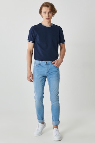 AC&Co / Altınyıldız Classics Erkek BUZ MAVI Magic Slim Fit Dar Kesim Esnek Denim Jean Kot Pantolon 4A0122200077BMV38