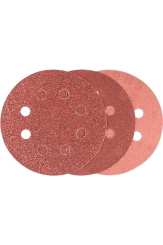 Professional Accessories Eksantirik Zımpara Kağıdı 6&apos Lı Set, 125 Mm 60/120/240 Kum 8 Delik
