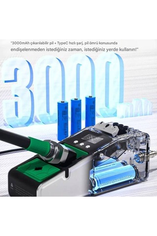 Tbk 211 Mini Taşınabilir Şarjlı C210 Havya İstasyonu