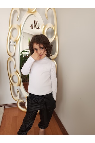 Zeze Unisex Çocuk Kışlık Bluz Beyaz