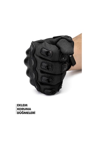 Xmlbayiciniz Tr M Beden Korumalı Motosiklet Eldiveni Unisex Bisiklet Motorcu Eldiveni Siyah 113 Genel