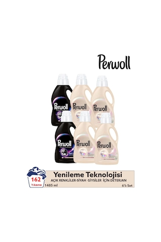 Açık Renkliler 4x 1.485 Ml 27 Yıkama & Siyahlar 2x 1.485 Ml 27 Yıkama 6'lı Set 162yıkama