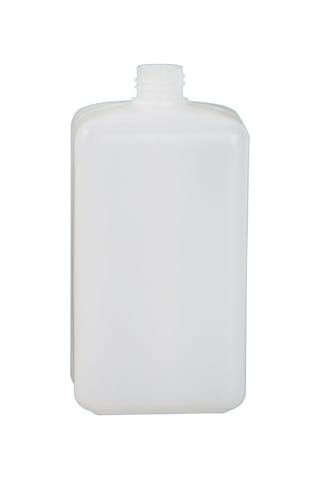 Şeffaf Plastik Köşeli Şişe 1000 Ml 20 Adet