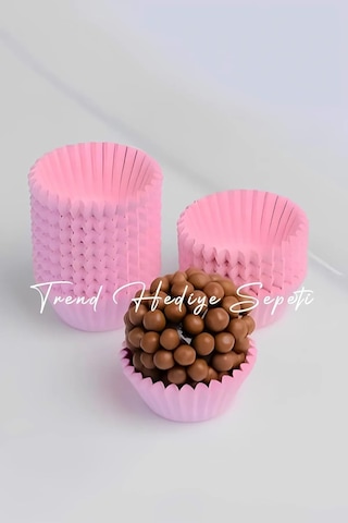 Takribi 200 Adet Mini Boy Pembe Truff Çikolata Kağıdı, Lokum Kağıdı, Muffin Kek Kalıbı 30x20 Mm Doğu Sku: Smg8690010553324 Ahşap