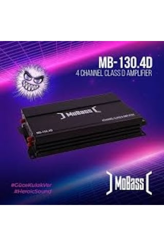 Mobass 130.4 4 Kanal Oto Anfi Bass Kontrollü