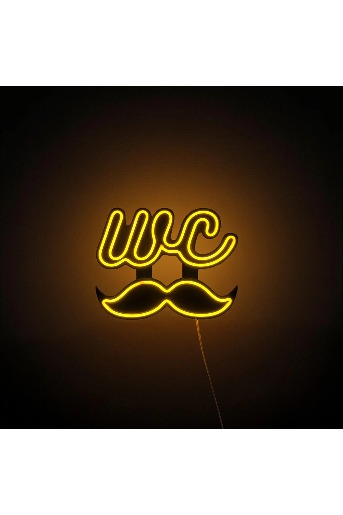 Wc Erkek Neon Led 3d Baskı Amber