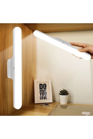 Hareket Sensörlü Şarjlı Led Aplik 3 Farklı Işık Dokunmatik Sistem Beyaz