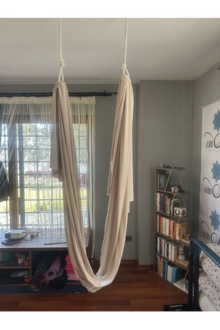 Yoga Hamak Seti-kum Beji Krem Geniş En 260cm Kadar Esneyebilme Ce Sertifikalı Ürünler Bej