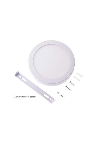 18w Sıva Üstü Yuvarlak Led Panel Armatür Ct-5233 Beyaz Kasa Beyaz Işık