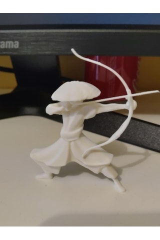 Samuray Okçu Figürü 3d Baskı Sanatı Koleksiyonluk Masaüstü Dekor.7cm