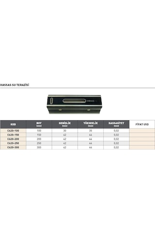 Fett 300x42x44 Pld Hassas Su Terazisi