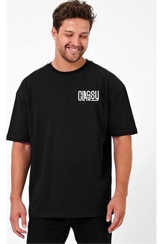 Urbantrendstore Classy Unisex Sade Basic Yazlık Beyaz Tshirt Oversize Fit Rahat Geniş Salaş T-shirt Günlük Tişört Siyah