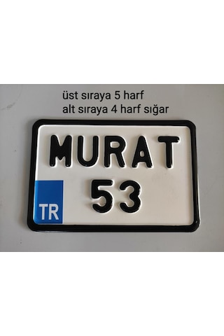 Dekor Plaka.Bisiklet Plakası.Kare Plaka.Motor Plakası Türkiye