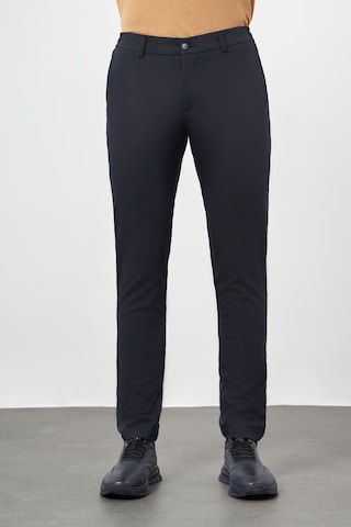 Koyu Lacivert Düz Bez Ayağı Esnek Yan Cep Slim Fit Casual Pantolon 1003245159 Koyu Lacivert