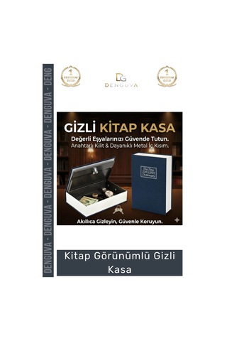 Gizlikasa Sözlük Tasarımlı Metal İç Hazneli Güvenli Kilitli Küçük Boy Kitap Görünümlü Gizli Kasa