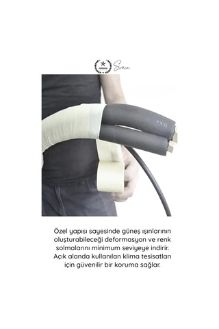 Klimabandı Klima Boru İzolasyon Sargı Bandı 50mm 18 Metre Pvc Uv Dayanıklı Su Geçirmez Dekoratif Sa