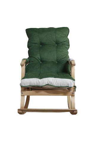 Mobildeco Padişah Lüx Ahşap Çift Minderli Çift Cepli Sallanan San Ceviz