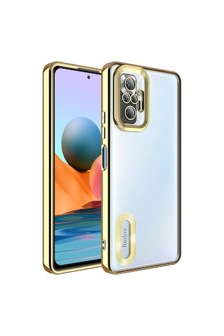 Xiaomi Redmi Note 10 Pro Kılıf Kamera Lens Korumalı Logo Gösteren İnce Hafif Pazarplus Lila