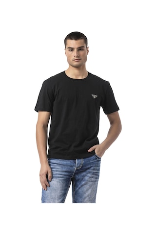 Cipo & Baxx Erkek Basic Bisiklet Yaka Regular Fit Pamuklu Kısa Kollu Tişört Ct823 Siyah