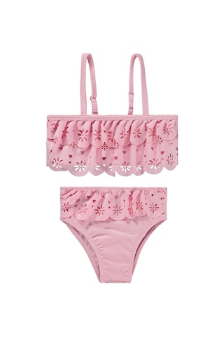 Civil Girls İki Katlı Lazer 2-12 Yaş Mayo Set - Pembe