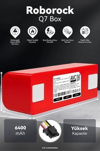 Roborock Q7 6400mah Box Robot Süpürge Bataryası K.k
