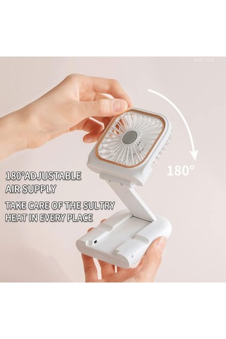 Mini Soğutma Fanı Katlanabilir Boyun Asma Fanı Usb Ayarlanabilir Telefon Tutucu 3 Dişli Yaz Soğutma Fanı Pembe