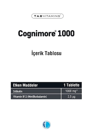Cognimore 1000 Mg Sitikolin 30 Tablet