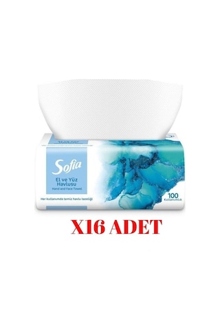 Sofia El Yüz Havlusu 100'lü X16 Paket