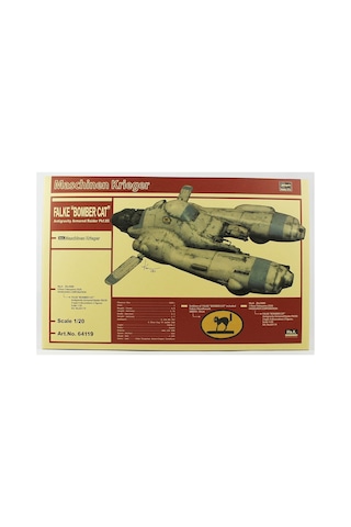 Hasegawa 64119 1/20 Ölçek, Falke Antigravity Armored Raider Pkf.85 Bomber Cat , Maschinen Krieger Serisi, Bilim Kurgu Plastik