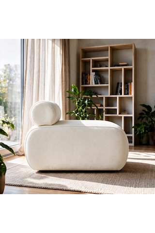 İnarch Dizayn Cosmo Berjer Modern Minimalist Konforlu Tekli Koltuk Kırık Beyaz