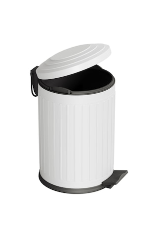 Aqua Bagno Midas Çöp Kovası -pedallı 12 Lt. , Beyaz