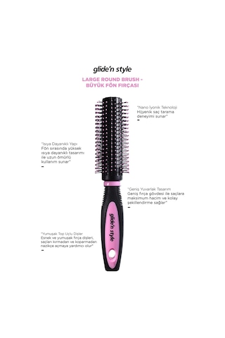 Glide'n Style Large Round Brush Büyük Fön Fırçası GS-225