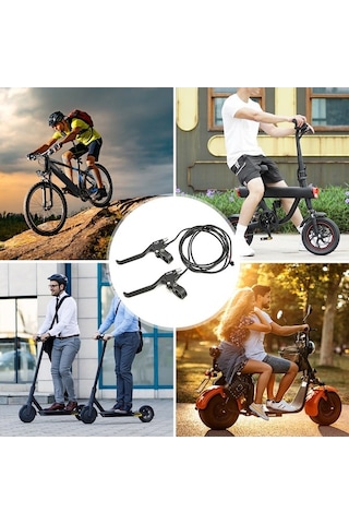 Novahub Elektrikli Bisiklet Fren Kolu Alüminyum Fren Kolu 1.7m Kablo İle, Güç Kesme Fren Kolu