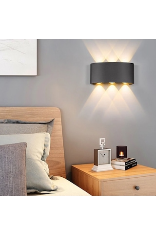Maxled 12w Çift Yönlü Oval 3000K Günışığı Dış Mekan Led Aplik MX-2066 Diğer