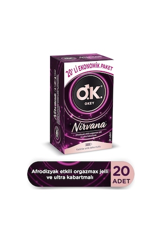 Okey Nirvana Prezervatif 20'li