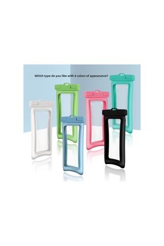 Skycity Genel Telefonlar İçin Tpu Su Geçirmez Çanta, İki Hava Çukuruyla Yüzer, Dokunmatik Ekran Desteği, Sualtı Ve Spor Aktiviteleri İçin Siyah Siyah