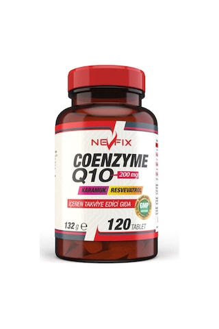 Nevfix Coenzyme Q10 200 Mg 120 Tablet Vitamin C Bromelian Quercet