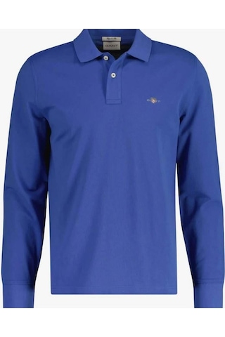 Gant Erkek Mavi Regular Fit Uzun Kollu Polo-11451 Mavi