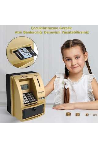 Monozone Şifreli Kumbara Atm Şekilli Eğitici Hesap Makinesi Sesli