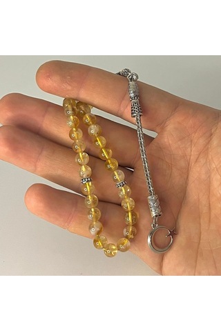 Sertifikalı Sitrin 6mm 33lük Doğal Taş Tesbih