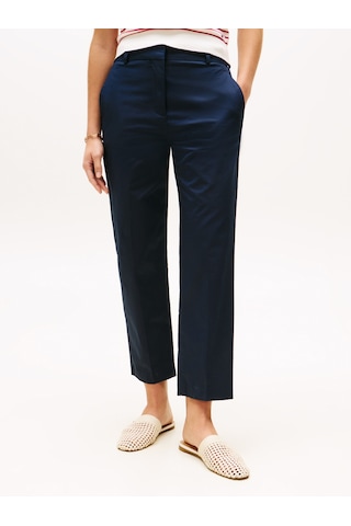 Tommy Hilfiger Co Slım Straıght Chıno Kadın Mavi Pantolon - Ww0ww40504 Mavi