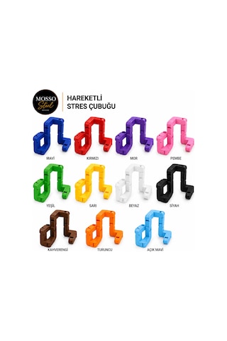 Hareketli Stres Çubuğu Katlanabilir Fidget Oyuncak Dönüşebilen Hareketli Stres Çubuğu