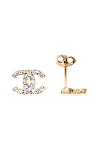 Parmas Design Kadın C Tasarım 925 Ayar Gümüş Rose Küpe