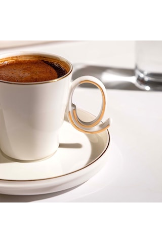 Nehir Stella 6 Kişilik 12 Parça Porselen Kahve Fincan Takımı