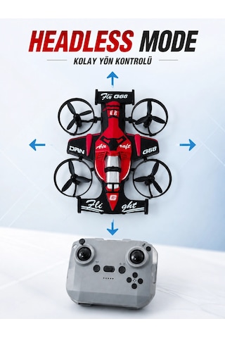Uzaktan Kumandalı Araba Drone 3 Hız Kademeli 360 Dönüş Ve Headless Mode Özellikli Najmaddin Belirtilmemiş